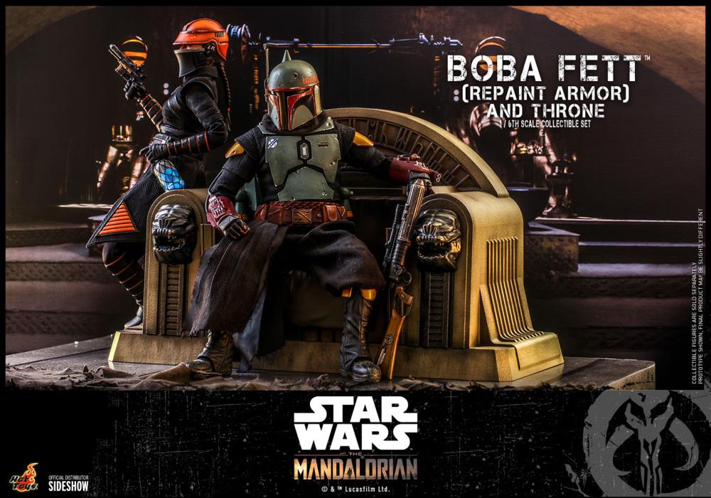 The Mandalorian TMS056 Boba Fett (Repaint Armor) and Throne 1/6th Scale Collectible Figure Set Gallery Image 20