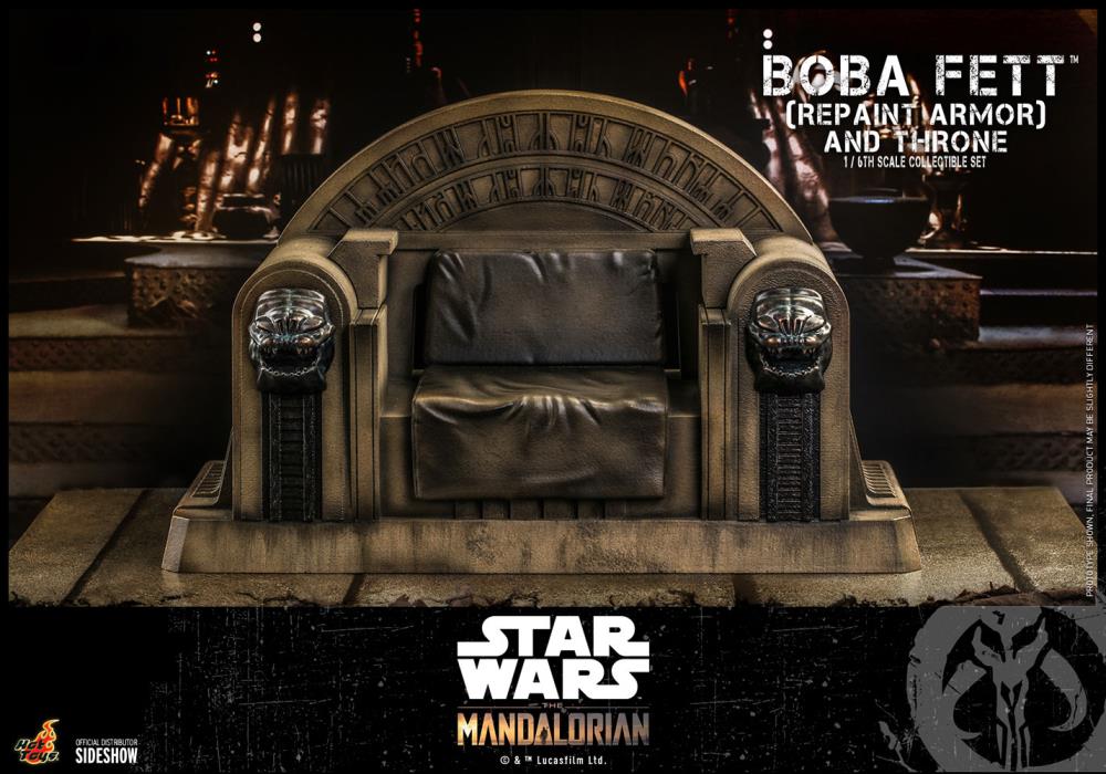The Mandalorian TMS056 Boba Fett (Repaint Armor) and Throne 1/6th Scale Collectible Figure Set Gallery Image 11