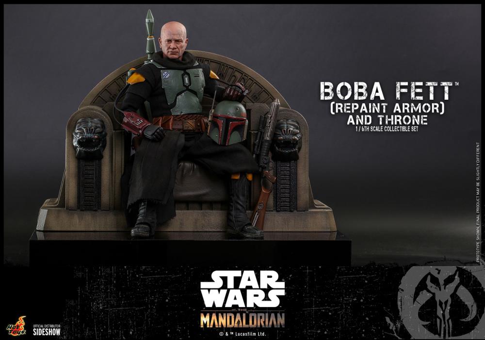 The Mandalorian TMS056 Boba Fett (Repaint Armor) and Throne 1/6th Scale Collectible Figure Set Gallery Image 19