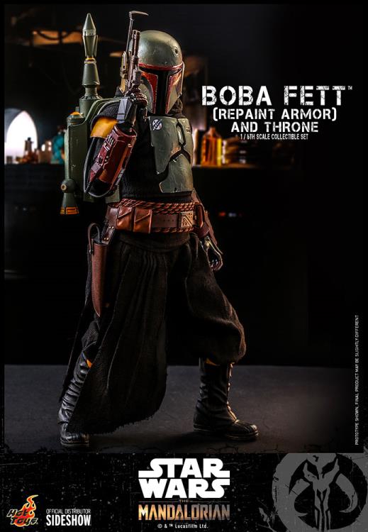 The Mandalorian TMS056 Boba Fett (Repaint Armor) and Throne 1/6th Scale Collectible Figure Set Gallery Image 15