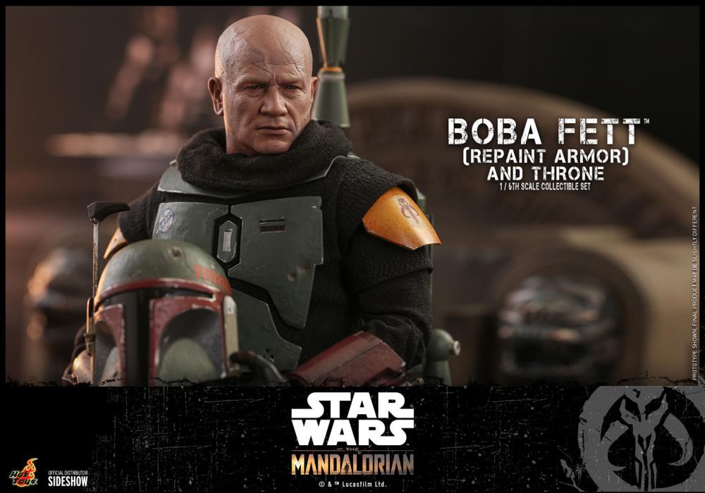 The Mandalorian TMS056 Boba Fett (Repaint Armor) and Throne 1/6th Scale Collectible Figure Set Gallery Image 21