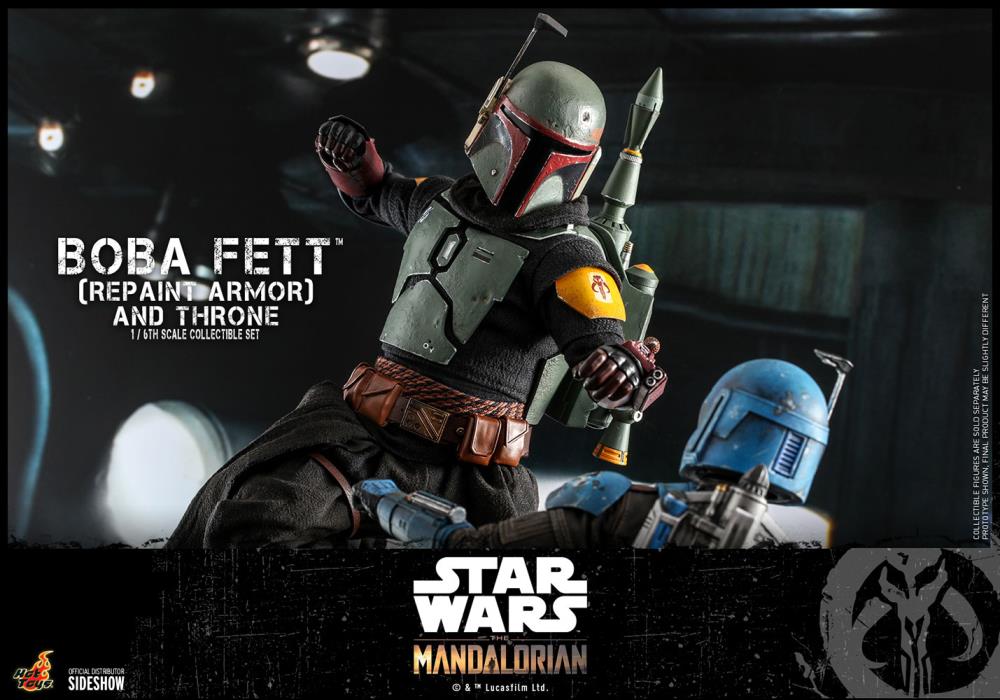 The Mandalorian TMS056 Boba Fett (Repaint Armor) and Throne 1/6th Scale Collectible Figure Set Gallery Image 16