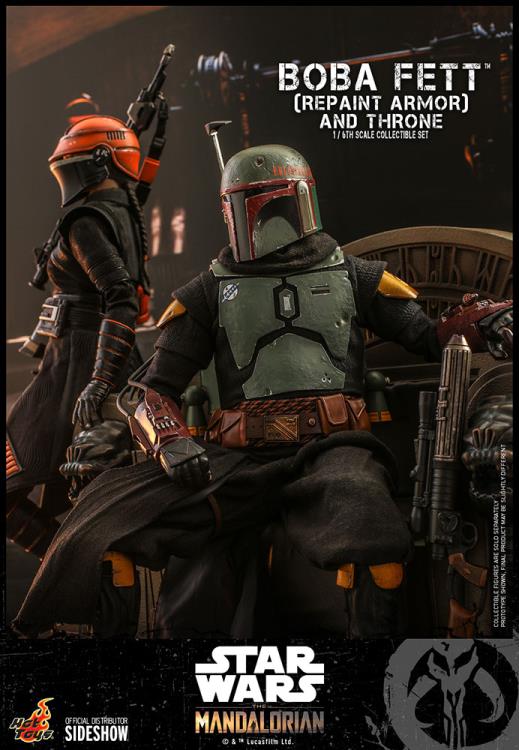 The Mandalorian TMS056 Boba Fett (Repaint Armor) and Throne 1/6th Scale Collectible Figure Set Gallery Image 14