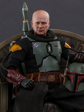 The Mandalorian TMS056 Boba Fett (Repaint Armor) and Throne 1/6th Scale Collectible Figure Set Gallery Image 2