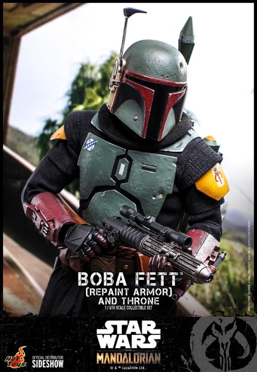The Mandalorian TMS056 Boba Fett (Repaint Armor) and Throne 1/6th Scale Collectible Figure Set Gallery Image 7