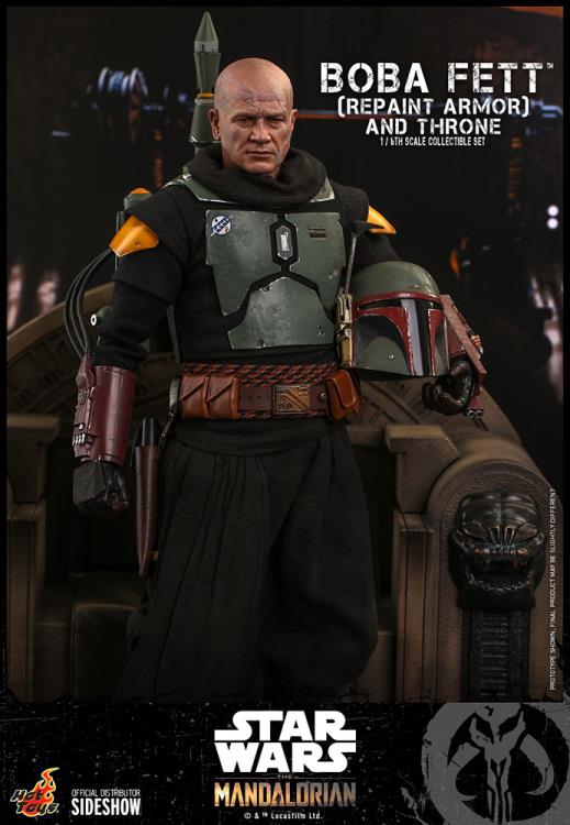 The Mandalorian TMS056 Boba Fett (Repaint Armor) and Throne 1/6th Scale Collectible Figure Set Gallery Image 4