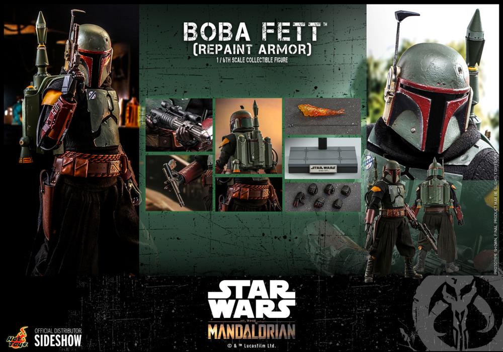 The Mandalorian TMS055 Boba Fett (Repaint Armor) 1/6th Scale Collectible Figure Gallery Image 13