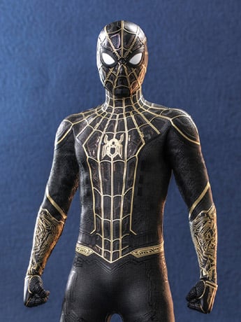 Spider-Man: No Way Home MMS604 Spider-Man (Black & Gold Suit) 1/6th Scale Collectible Figure Gallery Image 2