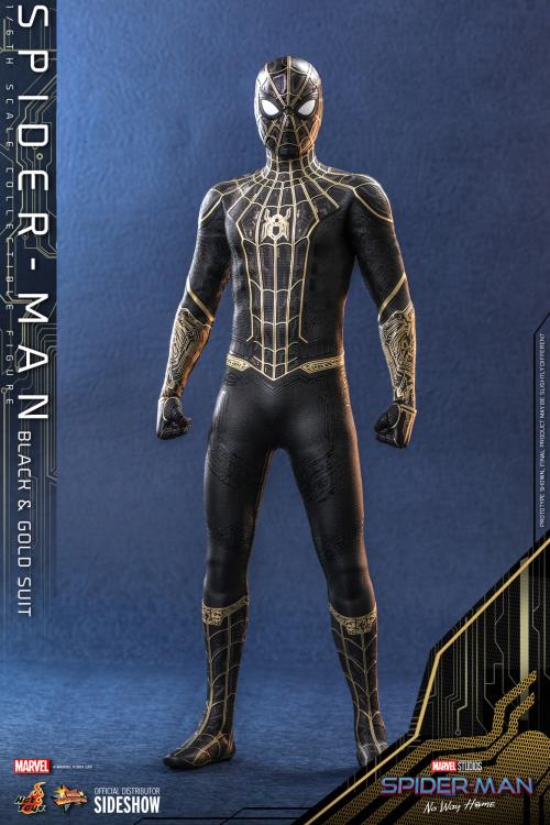 Spider-Man: No Way Home MMS604 Spider-Man (Black & Gold Suit) 1/6th Scale Collectible Figure Gallery Image 10