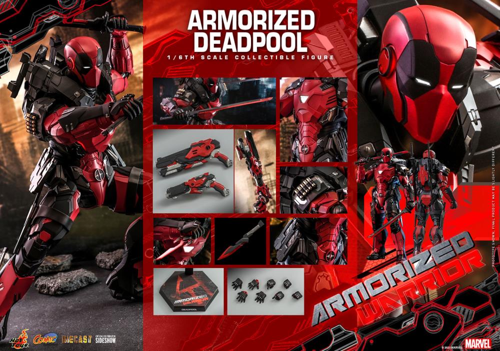 Marvel Comics CMS09D42 Armorized Deadpool 1/6th Scale Collectible Figure Gallery Image 19