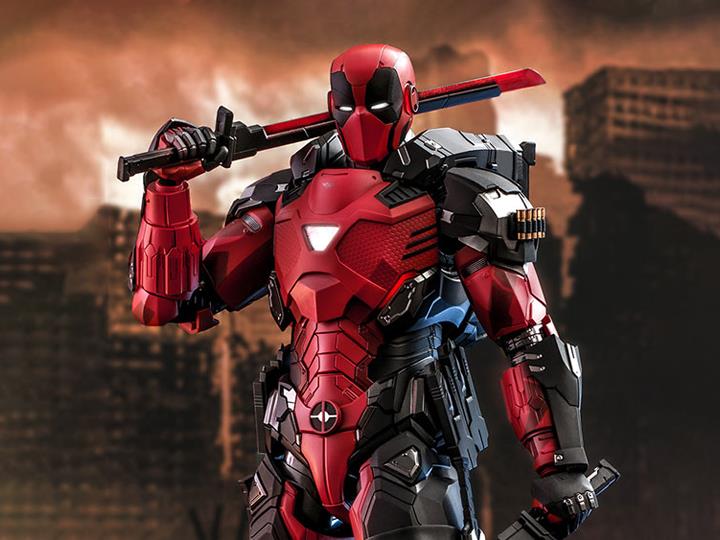 Marvel Comics CMS09D42 Armorized Deadpool 1/6th Scale Collectible Figure Gallery Image 1