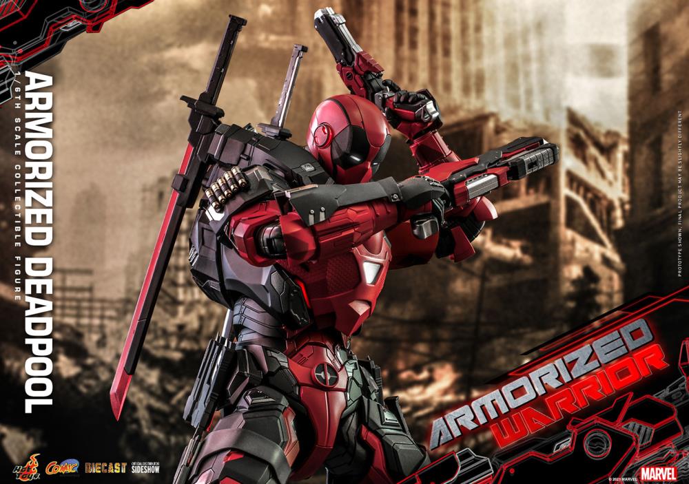 Marvel Comics CMS09D42 Armorized Deadpool 1/6th Scale Collectible Figure Gallery Image 7