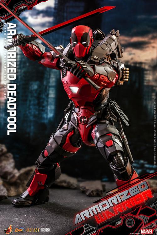 Marvel Comics CMS09D42 Armorized Deadpool 1/6th Scale Collectible Figure Gallery Image 4