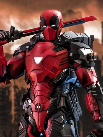 Marvel Comics CMS09D42 Armorized Deadpool 1/6th Scale Collectible Figure Gallery Image 2