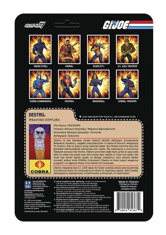 G.I. Joe ReAction Destro Figure Gallery Image 5