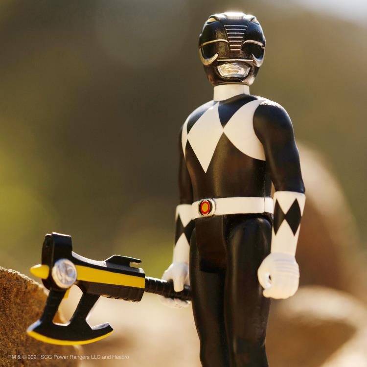 Mighty Morphin Power Rangers ReAction Black Ranger Figure Gallery Image 4