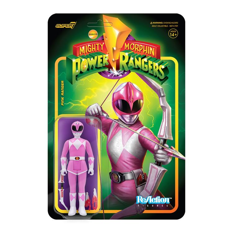 Mighty Morphin Power Rangers ReAction Pink Ranger Figure Gallery Image 6