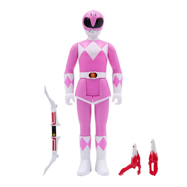 Mighty Morphin Power Rangers ReAction Pink Ranger Figure Gallery Image 3