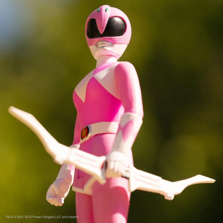 Mighty Morphin Power Rangers ReAction Pink Ranger Figure Gallery Image 4