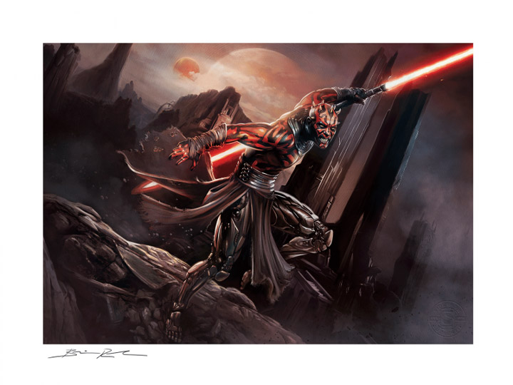Star Wars Darth Maul Savage Rage Limited Edition Art Print Gallery Image 1