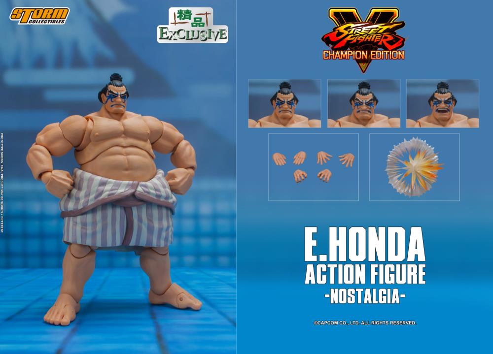 Street Fighter V E. Honda (Gray Nostalgia Costume) 1/12 Scale Exclusive Action Figure Gallery Image 3