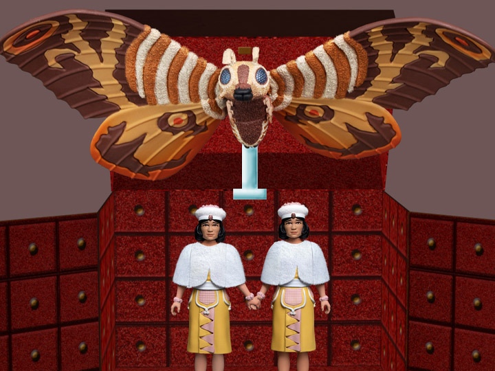 Mothra vs. Godzilla 5 Points XL Mothra and Shobijin Twins Exclusive Boxed Set Gallery Image 1