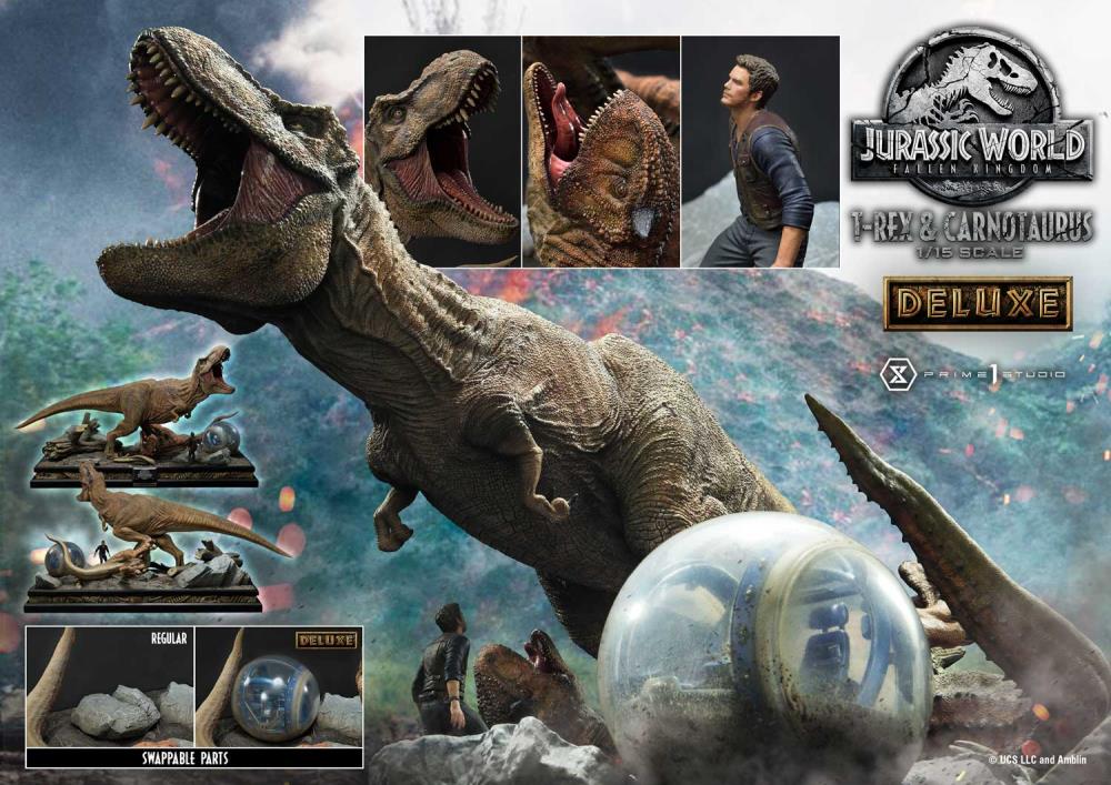Jurassic World: Fallen Kingdom Legacy Museum Collection T-Rex & Carnotaurus (Deluxe) 1/15 Scale Diorama Gallery Image 3