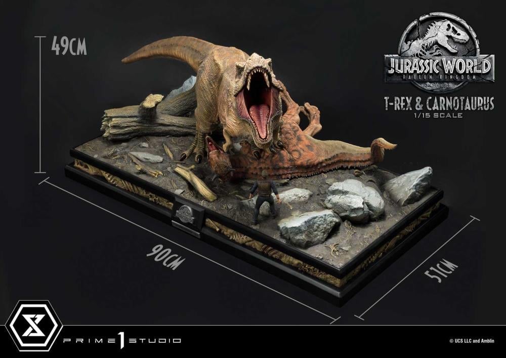 Jurassic World: Fallen Kingdom Legacy Museum Collection T-Rex & Carnotaurus (Deluxe) 1/15 Scale Diorama Gallery Image 6