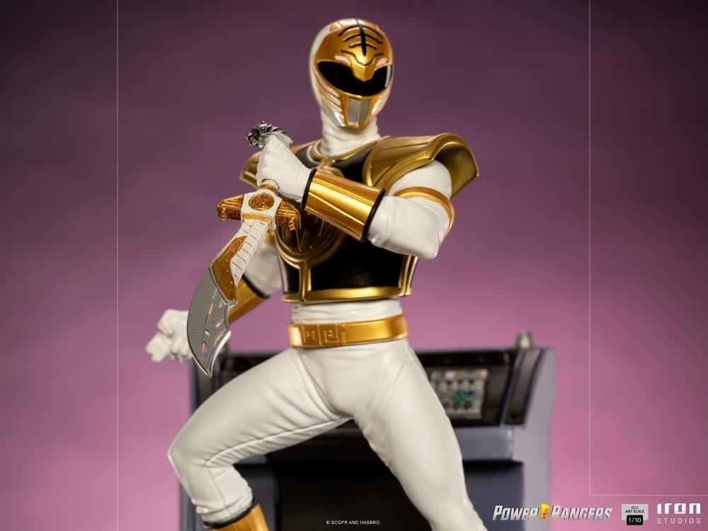 Mighty Morphin Power Rangers Battle Diorama Series White Ranger 1/10 Scale Limited Edition Statue Gallery Image 9