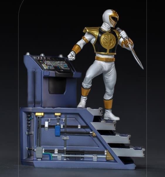 Mighty Morphin Power Rangers Battle Diorama Series White Ranger 1/10 Scale Limited Edition Statue Gallery Image 6