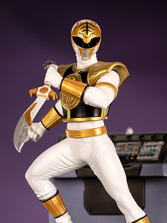 Mighty Morphin Power Rangers Battle Diorama Series White Ranger 1/10 Scale Limited Edition Statue Gallery Image 2