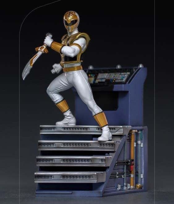 Mighty Morphin Power Rangers Battle Diorama Series White Ranger 1/10 Scale Limited Edition Statue Gallery Image 3