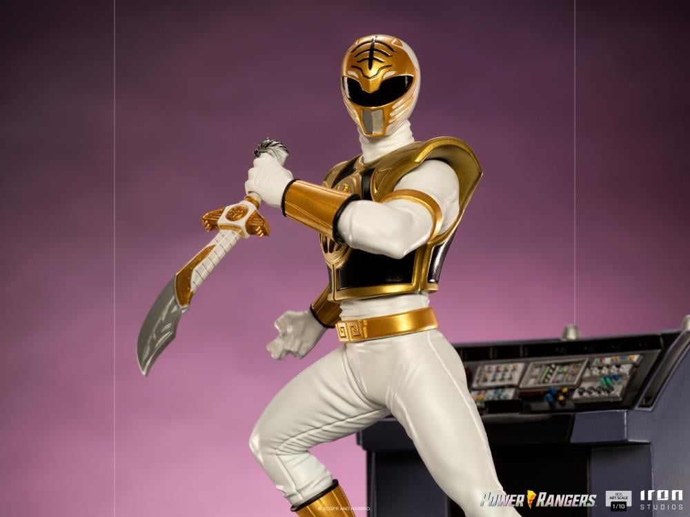 Mighty Morphin Power Rangers Battle Diorama Series White Ranger 1/10 Scale Limited Edition Statue Gallery Image 8