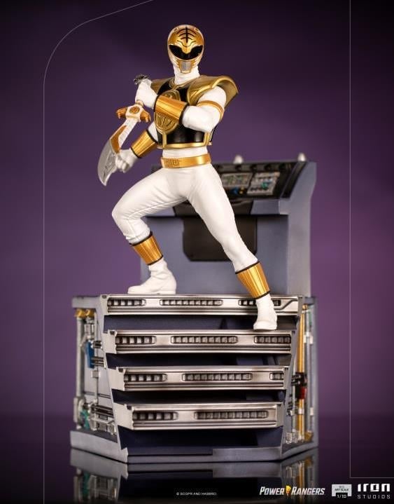 Mighty Morphin Power Rangers Battle Diorama Series White Ranger 1/10 Scale Limited Edition Statue Gallery Image 7