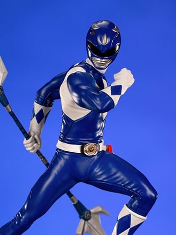 Mighty Morphin Power Rangers Battle Diorama Series Blue Ranger 1/10 Scale Limited Edition Statue Gallery Image 2