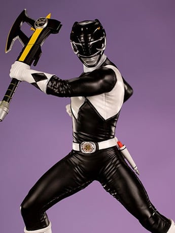Image of Mighty Morphin Power Rangers Battle Diorama Series Black Ranger 1/10 Scale Limited Edition Statue