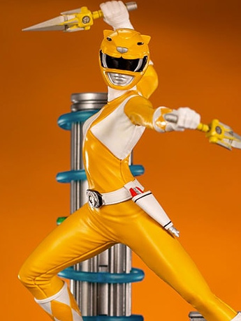 Mighty Morphin Power Rangers Battle Diorama Series Yellow Ranger 1/10 Scale Limited Edition Statue Gallery Image 2