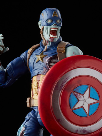 What If...? Marvel Legends Zombie Captain America Action Figure (Marvel's The Watcher BAF) Gallery Image 2