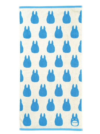 My Neighbor Totoro Silhouette Series Medium Blue Totoro Bath Towel Gallery Image 2