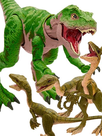 The Lost World: Jurassic Park Amber Collection Juvenile T. Rex and Compys Set Gallery Image 2