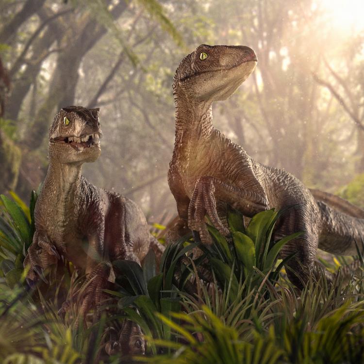 Jurassic Park Just The Two Raptors 1/10 Deluxe Art Scale Limited Edition Statue Gallery Image 14