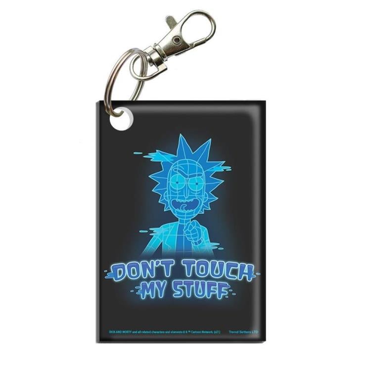Rick and Morty Don't Touch My Stuff Acrylic Keychain Gallery Image 3