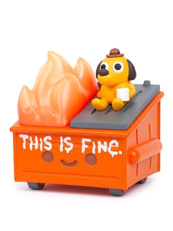 Lil Dumpster Fire This is Fine Vinyl Figure Gallery Image 2