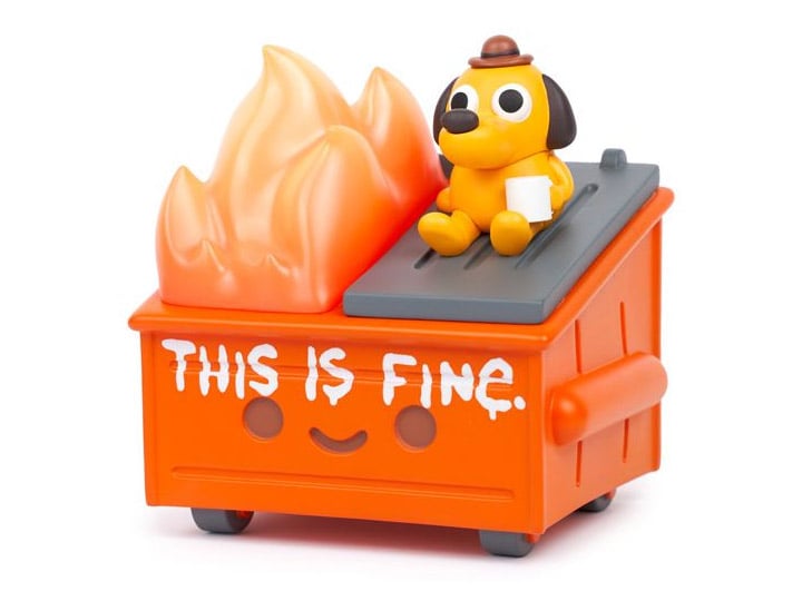 Lil Dumpster Fire This is Fine Vinyl Figure Gallery Image 1