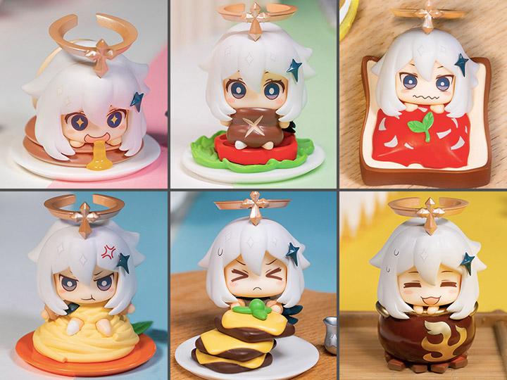 Genshin Impact Mascot Figure Collection Paimon is NOT EMERGENCY FOOD! Boxed Set of 6 Figures Gallery Image 1