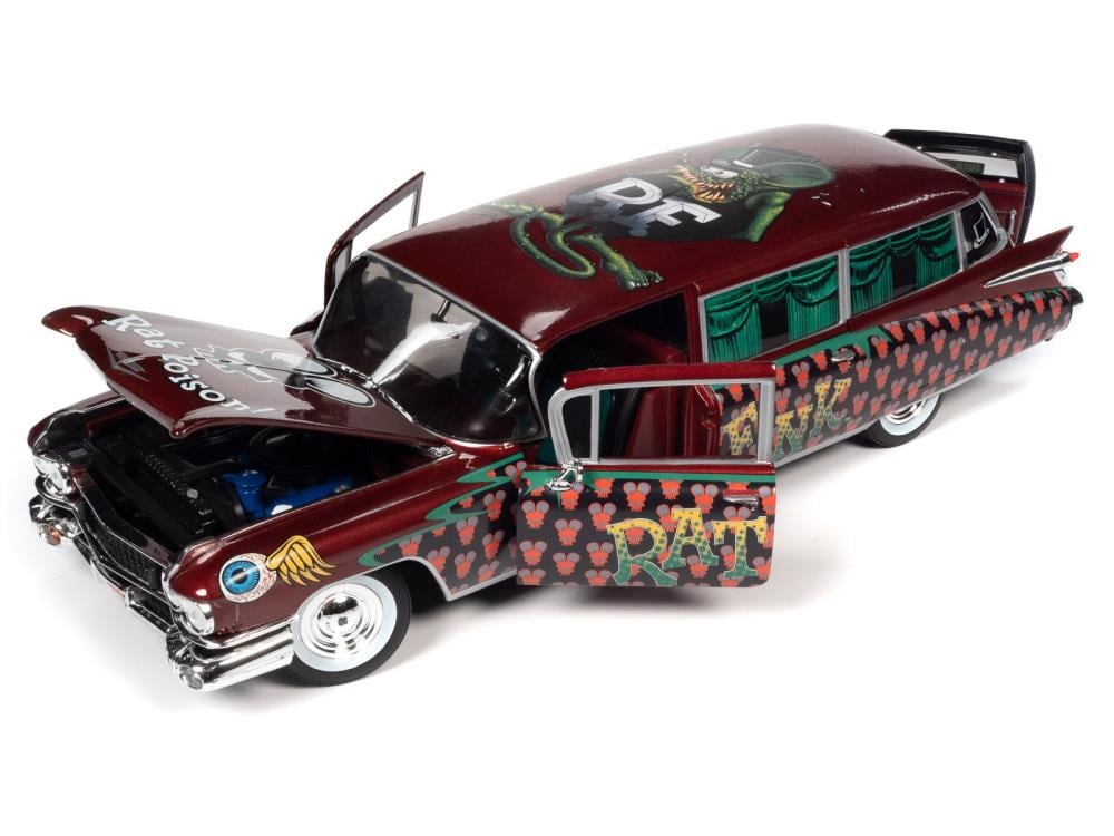 Rat Fink Cadillac Eldorado Hearse 1/18 Scale Die-Cast Car Gallery Image 9