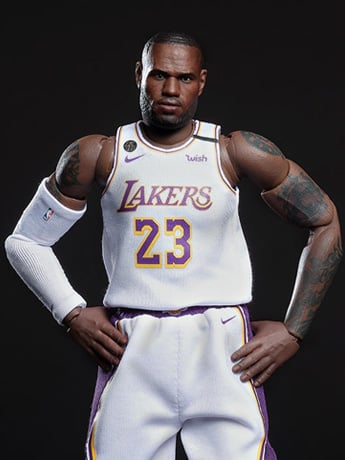 NBA Motion Masterpiece LeBron James (White Jersey) 1/9 Scale