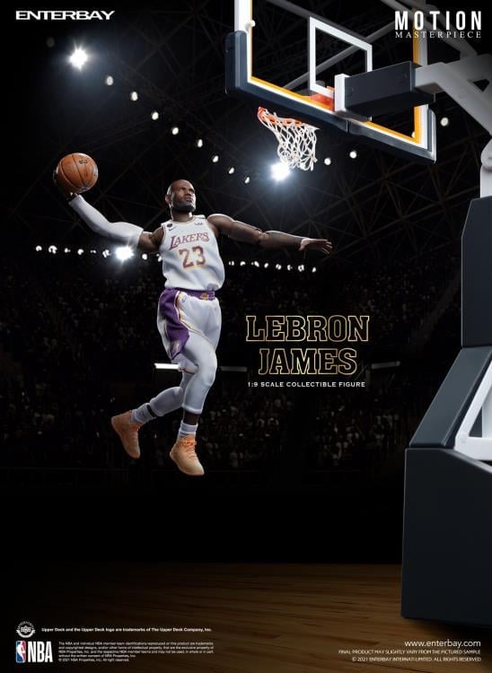 NBA Motion Masterpiece LeBron James (White Jersey) 1/9 Scale