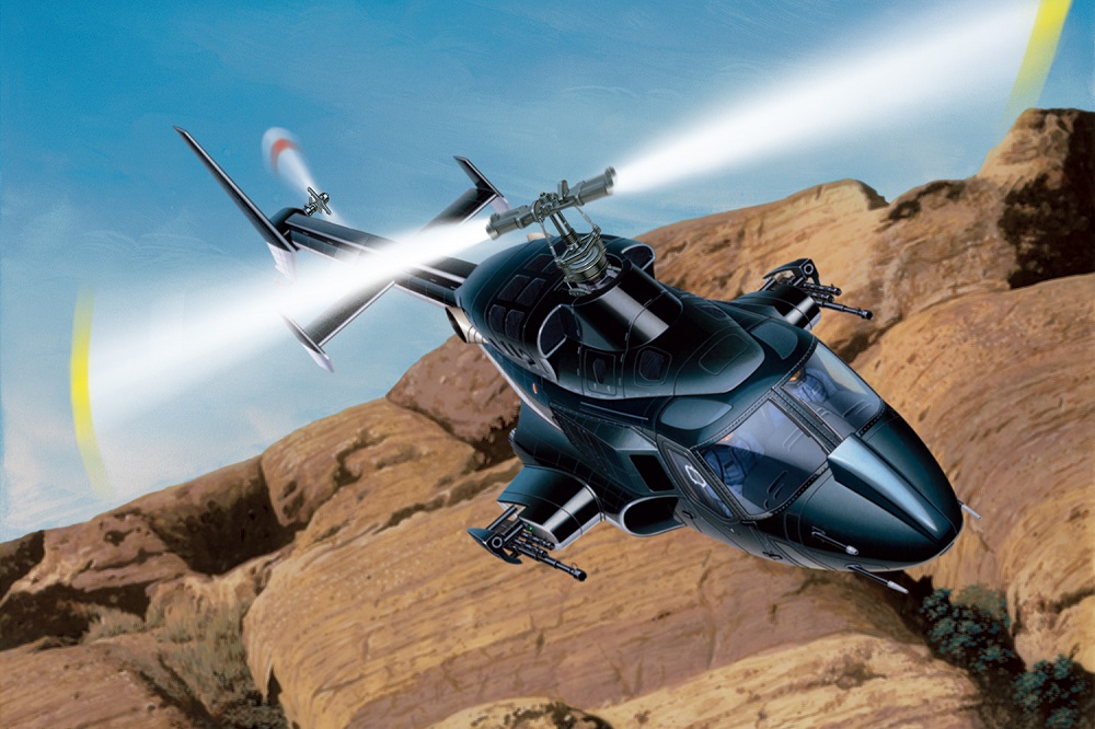 Airwolf Movie Mecha Series #AW-01 Airwolf (Clear Body Ver.) 1/48 Scale Model Kit Gallery Image 4