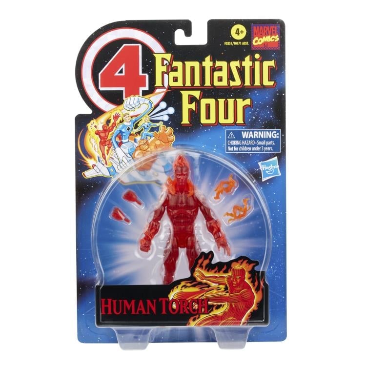 Fantastic Four Marvel Legends Retro Collection Human Torch Action Figure Gallery Image 8